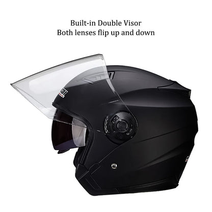 DOT-Approved Dual Lens Half Motorcycle Helmet (Recall)