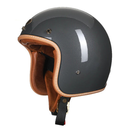Low Profile Vintage Motorcycle Open Face Helmet