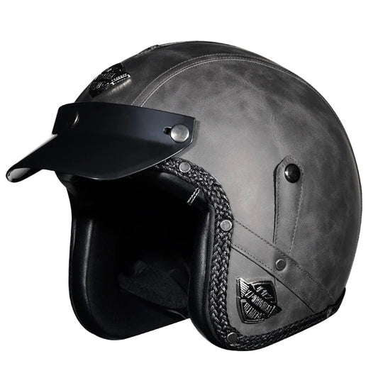 Klassischer Retro-MotoJet-Helm