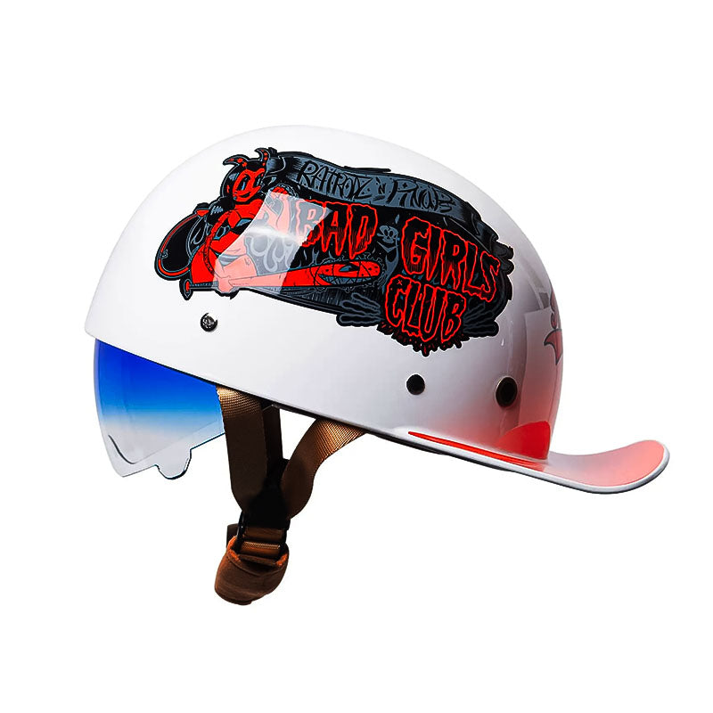 Motorcycle Baseball Helmet - DOT approved - style 8