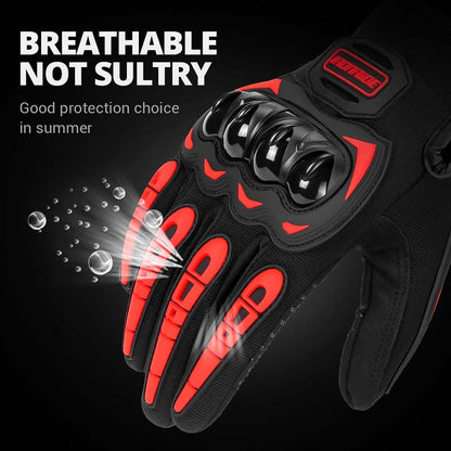 Summer Touch Screen Full Finger Motorcycle Gloves | Anti-fall & Non-slip