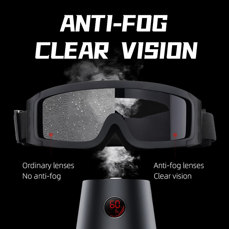 Fog-Free Over-Glasses Motorcycle Goggles