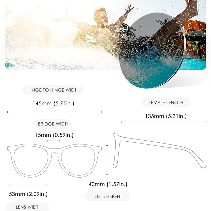 CruiseGuard Round Shaped Oversized Polarized Sunglasses