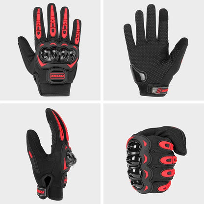 Gants de moto à doigts complets pour écran tactile d'été | Anti-chute et antidérapant