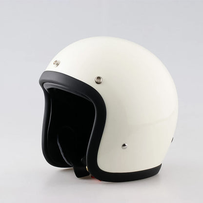 Low Profile Vintage Motorcycle Helmet - DOT and ECE Approved