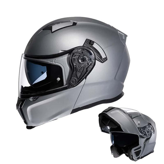 Dual Visor Modular Flip up Helmet - DOT and ECE Approved