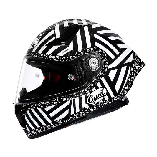 Lightweight Carbon Fiber AH018 Full Face Motorcycle Helmet - DOT and ECE Approved