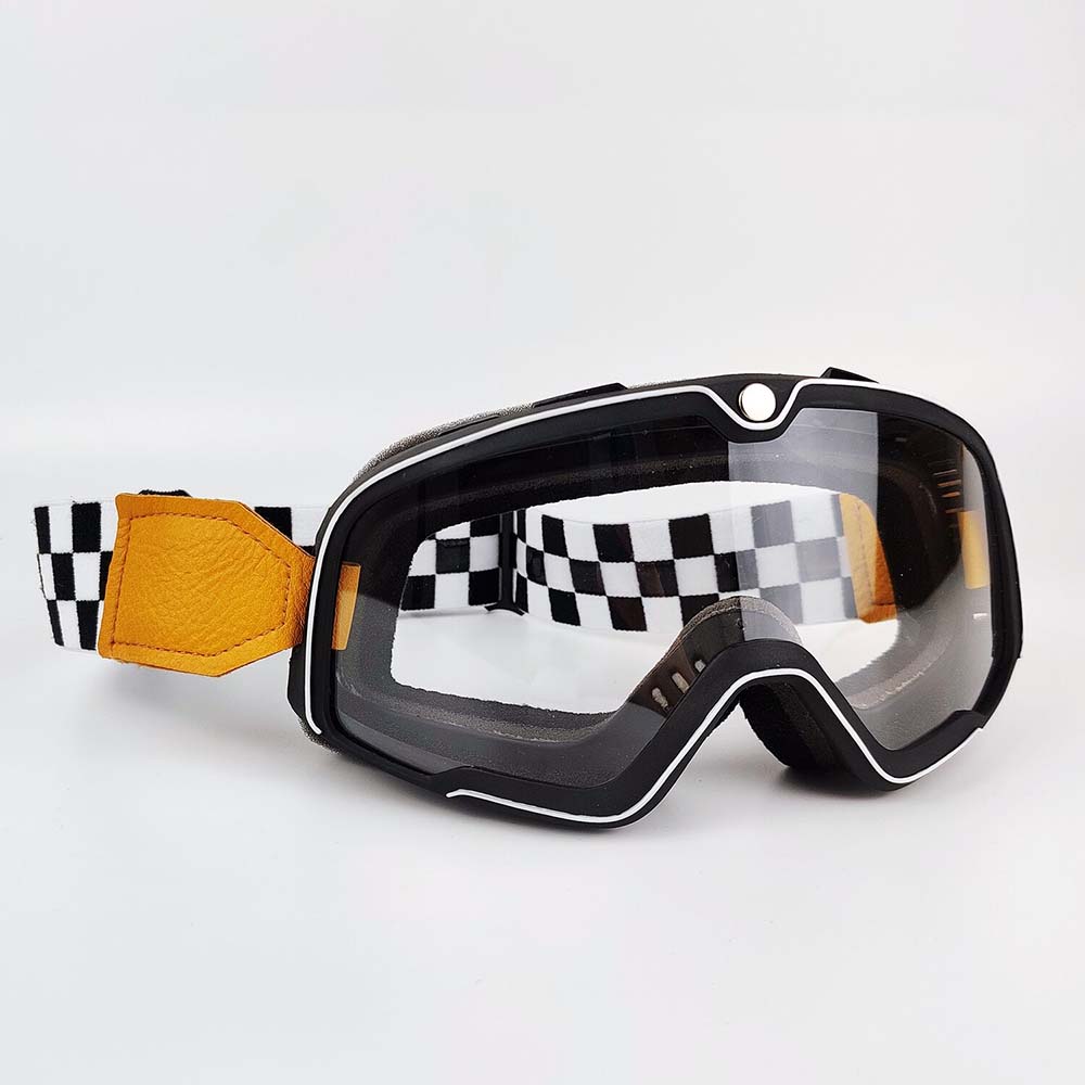 the vintage motorcycle goggles with clear lens