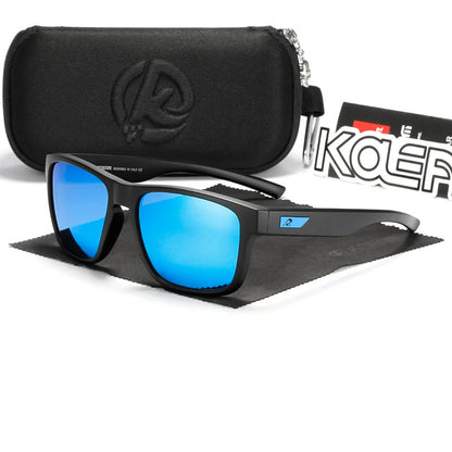 Crystal Square Polarized Sunglasses - Graffiti Design with Hard Case