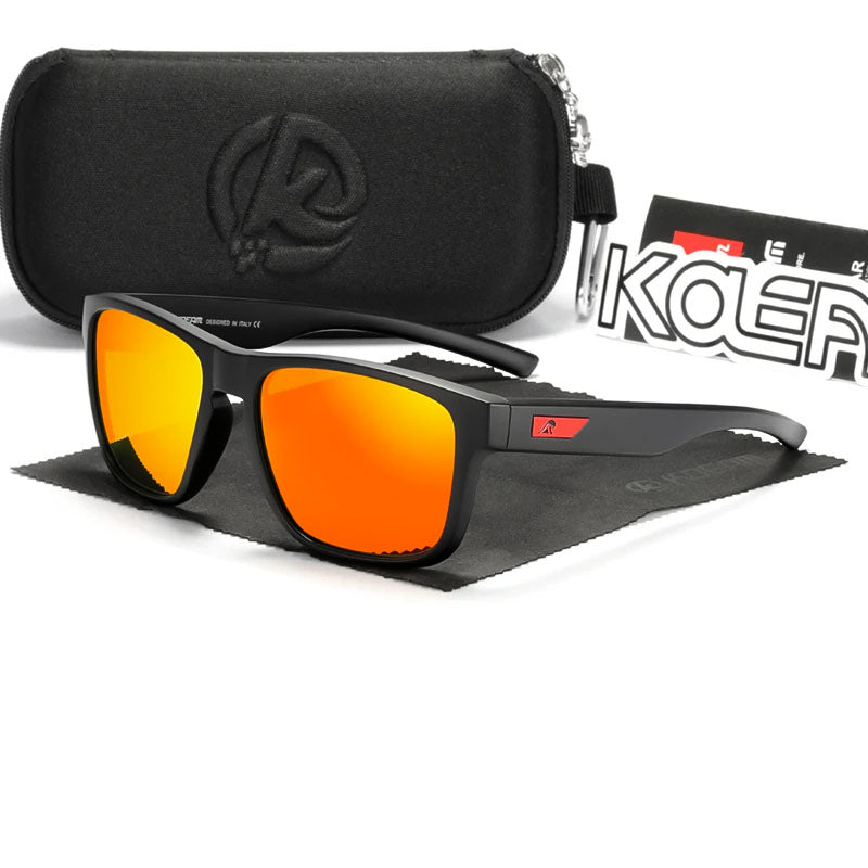 Crystal Square Polarized Sunglasses - Graffiti Design with Hard Case