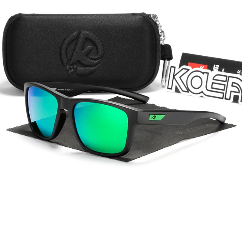 Crystal Square Polarized Sunglasses - Graffiti Design with Hard Case