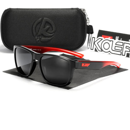 Crystal Square Polarized Sunglasses - Graffiti Design with Hard Case