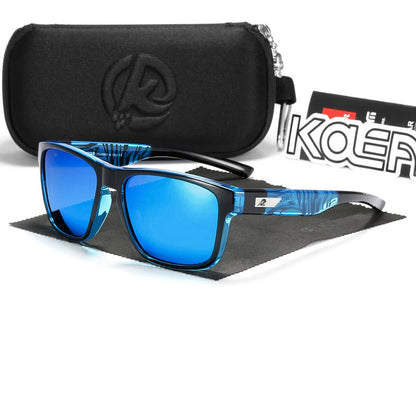 Crystal Square Polarized Sunglasses - Graffiti Design with Hard Case