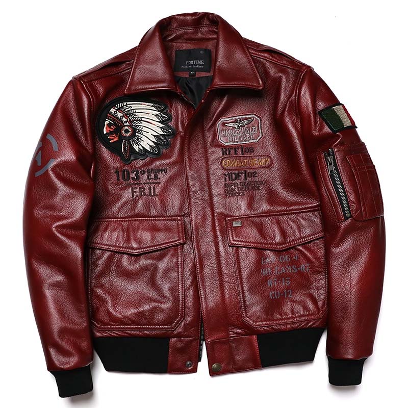 New Indian Embroidery Genuine Leather Jacket Bikers Lifestyle